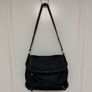Brighton Black Leather Shoulder Bag